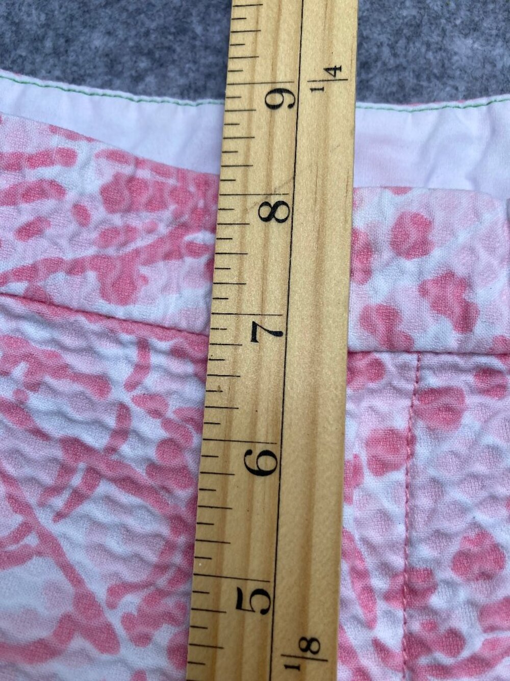 Lilly Pulitzer Shorts 4 1/2" Buttercup Cotton Scalloped Hem Pink White Midrise 6 - Picture 8 of 10